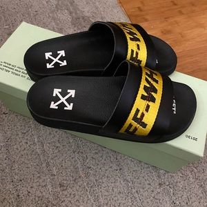 Off white slides. Very good condition